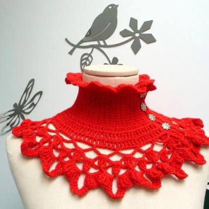 Crochet Neckwarmer / Collar With Turtleneck,..
