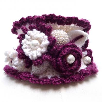 Crochet Cowl Neck Scarf, Neckwarmer, Collar -..